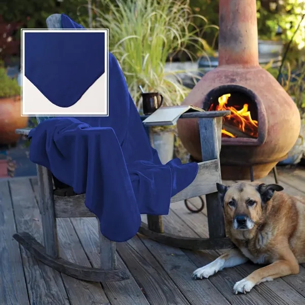 50" x 60" polar fleece blanket with whip stitched edges.... from ASI 68507 The Magnet Group / The Bag Factory®