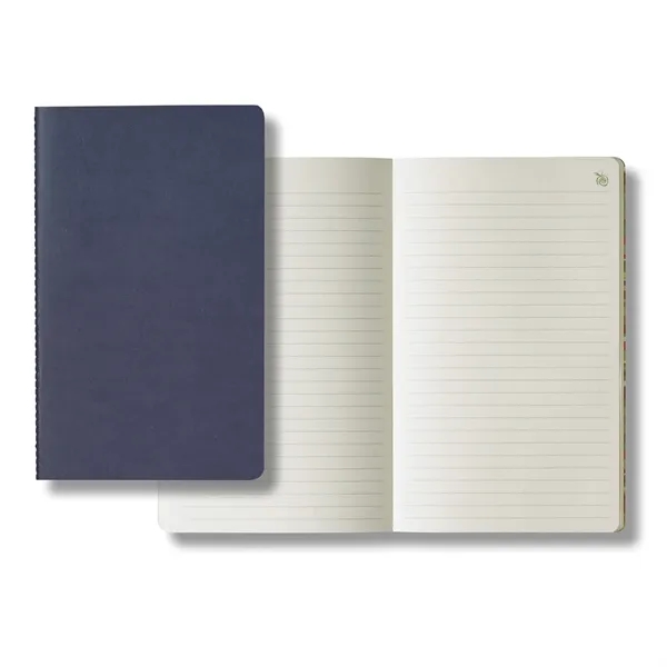 64-page saddle stitched journal with green ruled paper and rear pocket.... from ASI 68507 The Magnet Group / Castelli