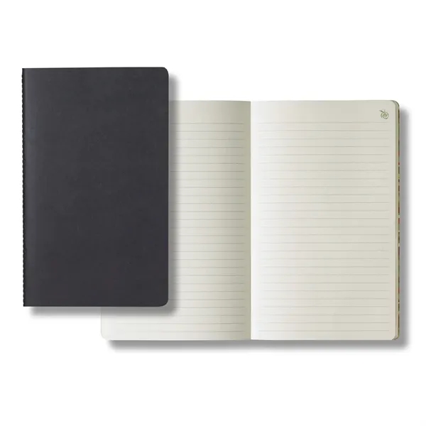 64-page saddle stitched journal with green ruled paper and rear pocket.... from ASI 68507 The Magnet Group / Castelli