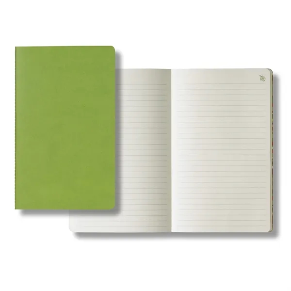 64-page saddle stitched journal with green ruled paper and rear pocket.... from ASI 68507 The Magnet Group / Castelli
