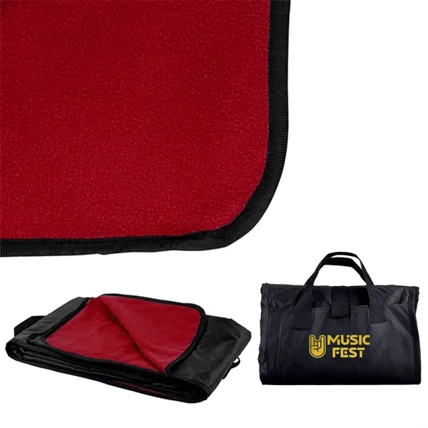 50" x 60" blanket with soft polar fleece on one side... from ASI 68507 The Magnet Group / The Bag Factory®