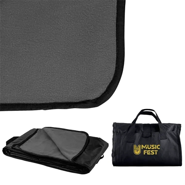 50" x 60" blanket with soft polar fleece on one side... from ASI 68507 The Magnet Group / The Bag Factory®