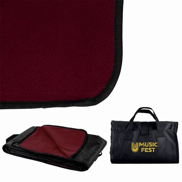 50" x 60" blanket with soft polar fleece on one side... from ASI 68507 The Magnet Group / The Bag Factory®