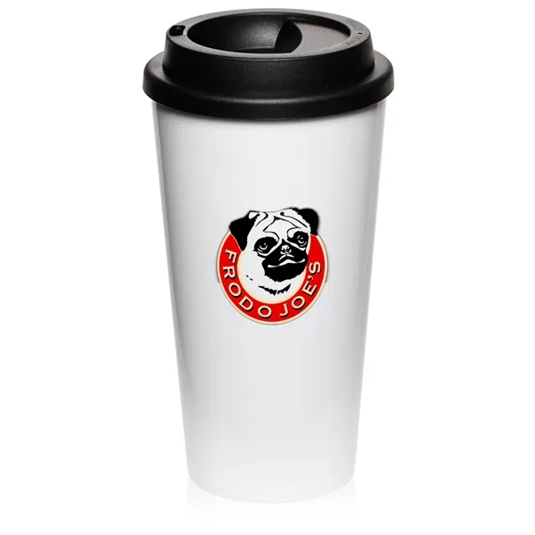 16 oz. double walled plastic tumbler with screw-on lid.... from ASI 39552 BEL Promo