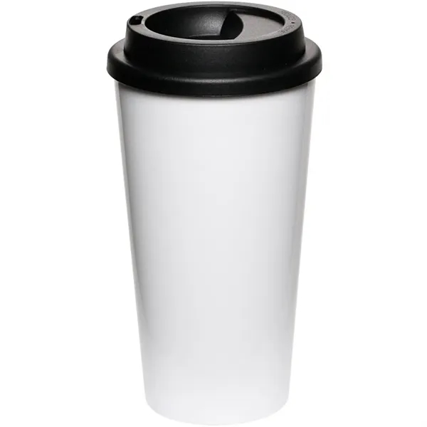 16 oz. double walled plastic tumbler with screw-on lid.... from ASI 39552 BEL Promo