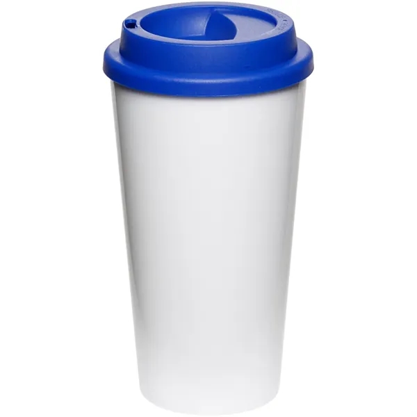 16 oz. double walled plastic tumbler with screw-on lid.... from ASI 39552 BEL Promo