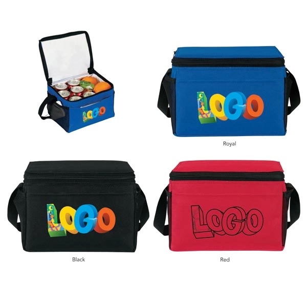 8 pack cooler that features zip top, insulation and heat-sealed PEVA... from ASI 46420 Continental Mkting Svc Inc / CMBags