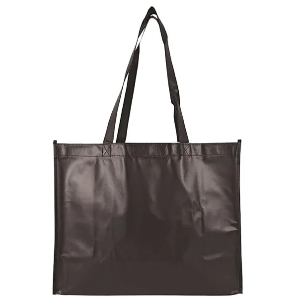 Stylish matte laminated tote with long handles and spacious interior ideal... from ASI 67557 LimeLight Ent