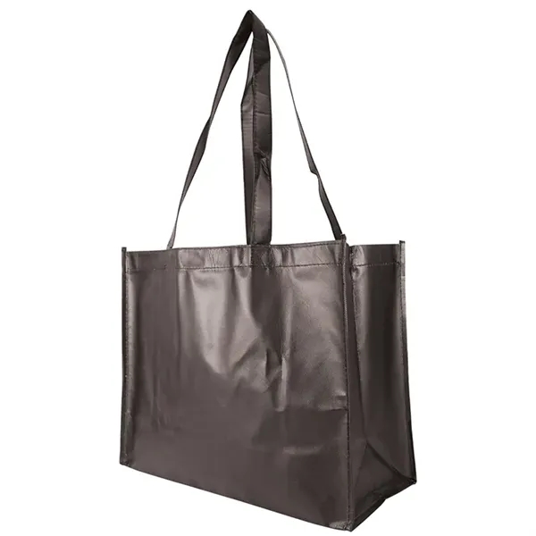 Stylish matte laminated tote with long handles and spacious interior ideal... from ASI 67557 LimeLight Ent