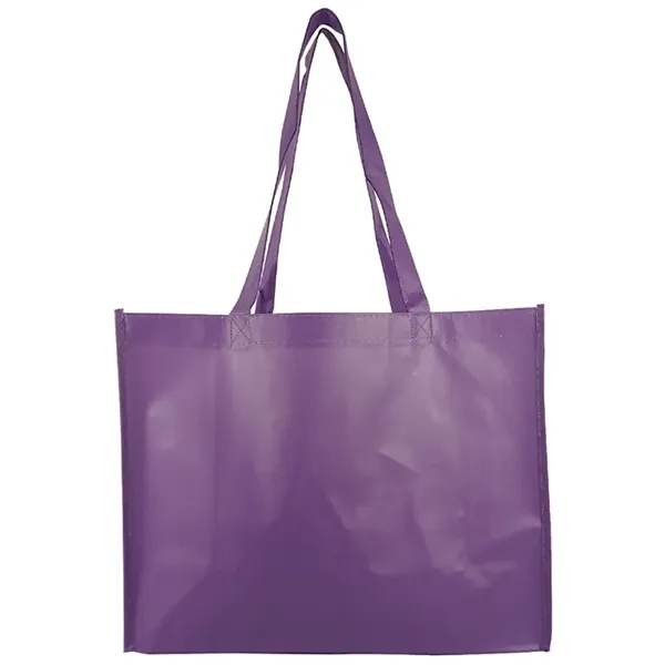 Stylish matte laminated tote with long handles and spacious interior ideal... from ASI 67557 LimeLight Ent