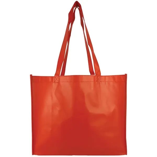 Stylish matte laminated tote with long handles and spacious interior ideal... from ASI 67557 LimeLight Ent