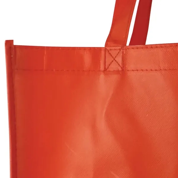 Stylish matte laminated tote with long handles and spacious interior ideal... from ASI 67557 LimeLight Ent