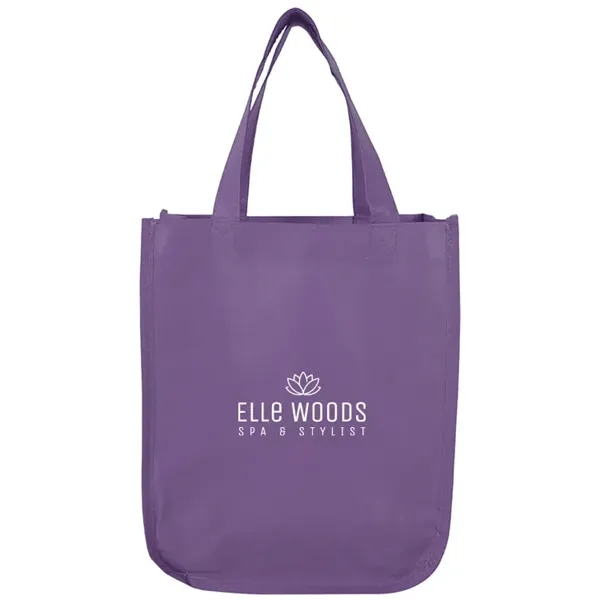 Compact matte tote with rounded bottom and long handles ideal for... from ASI 67557 LimeLight Ent