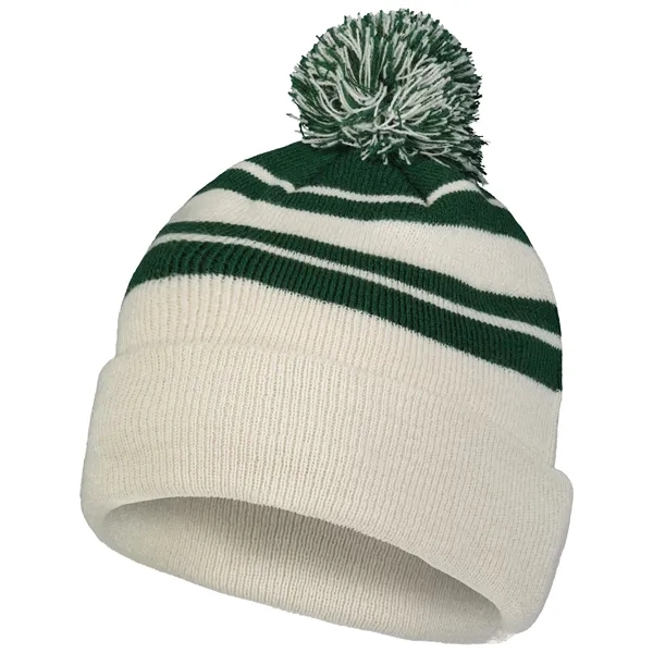 Knit Fold Over Pom-Pom Beanie.... from ASI 37461 Augusta Sportswear / Pacific Headwear