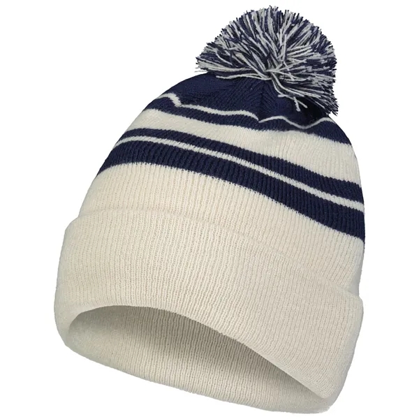 Knit Fold Over Pom-Pom Beanie.... from ASI 37461 Augusta Sportswear / Pacific Headwear