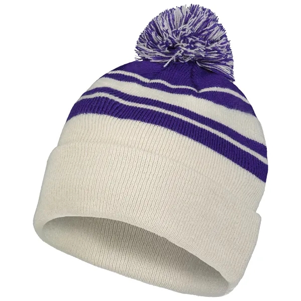 Knit Fold Over Pom-Pom Beanie.... from ASI 37461 Augusta Sportswear / Pacific Headwear