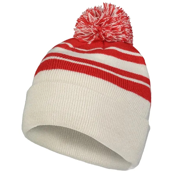 Knit Fold Over Pom-Pom Beanie.... from ASI 37461 Augusta Sportswear / Pacific Headwear