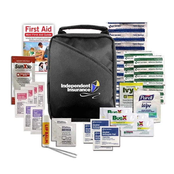 Outdoor first aid kit with a carabiner and bag.... from ASI 84514 Safety Made