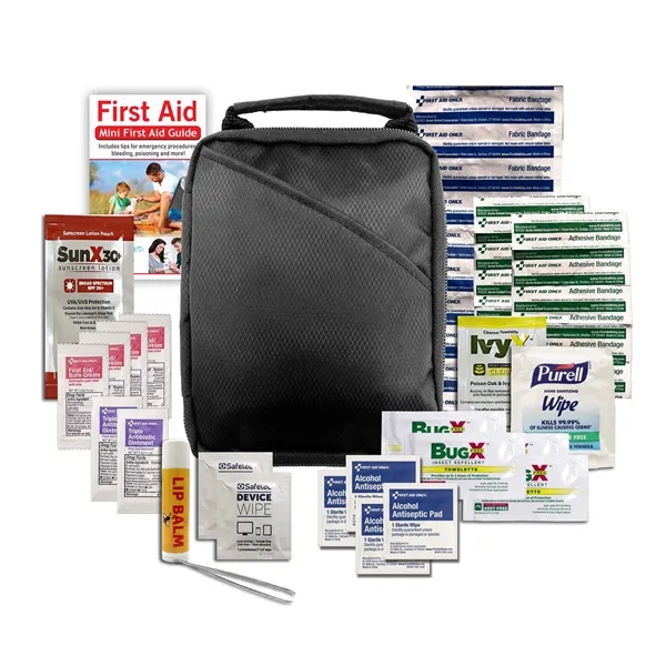 Outdoor first aid kit with a carabiner and bag.... from ASI 84514 Safety Made