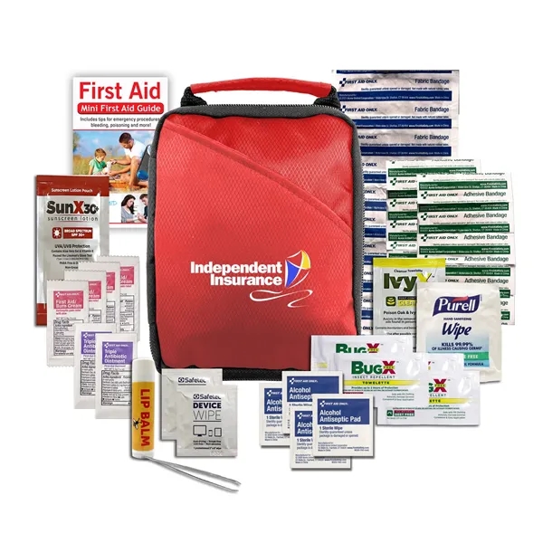 Outdoor first aid kit with a carabiner and bag.... from ASI 84514 Safety Made