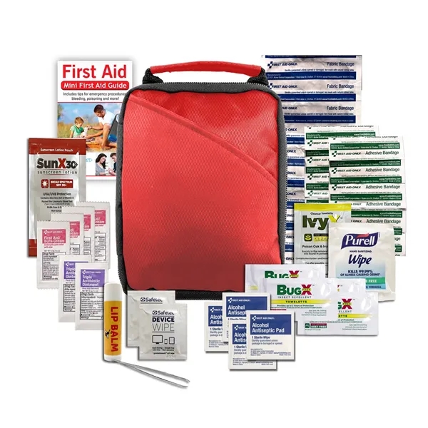Outdoor first aid kit with a carabiner and bag.... from ASI 84514 Safety Made