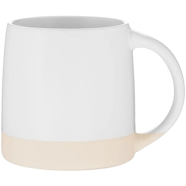 12 oz ceramic mug with matte colored exterior/interior and an unglazed... from ASI 51197 ETS Express, LLC