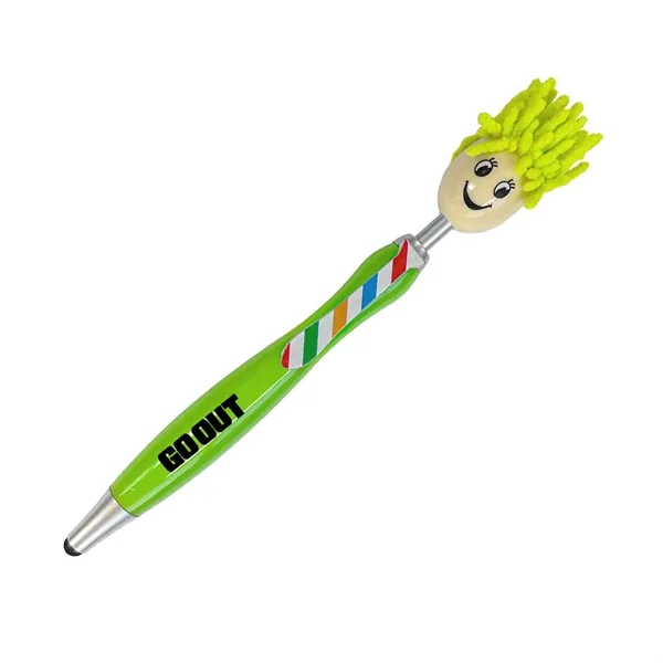 Click action ballpoint pen with stylus and crazy hair.... from ASI 52710 Lincoln Line