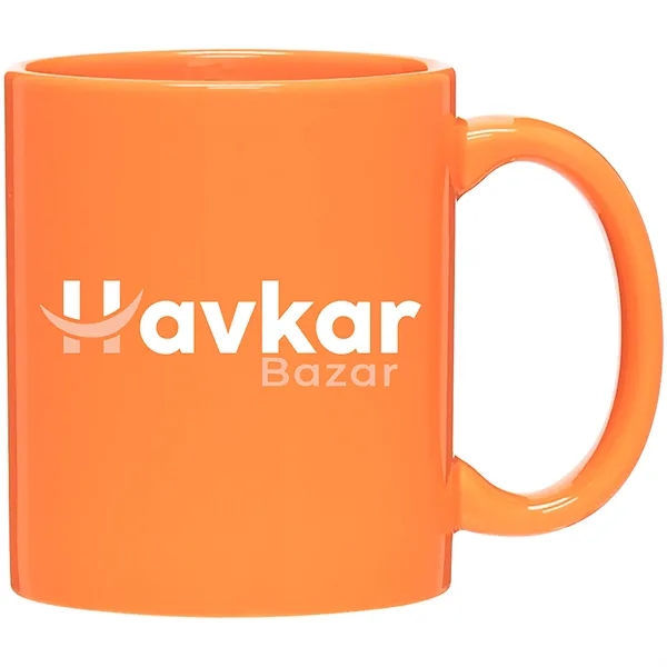 11 oz ceramic mug with C-handle, glossy exterior and glossy interior.... from ASI 51197 ETS Express, LLC