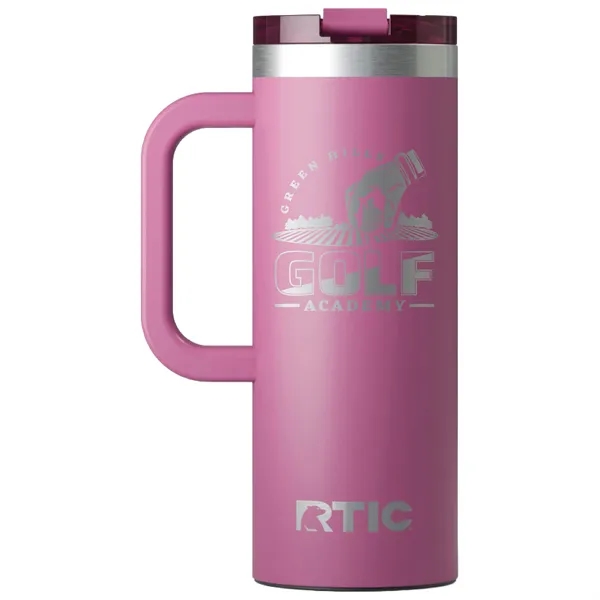 RTIC double-wall stainless steel 20 ounce travel mug with flip-top lid... from ASI 74601 Calico