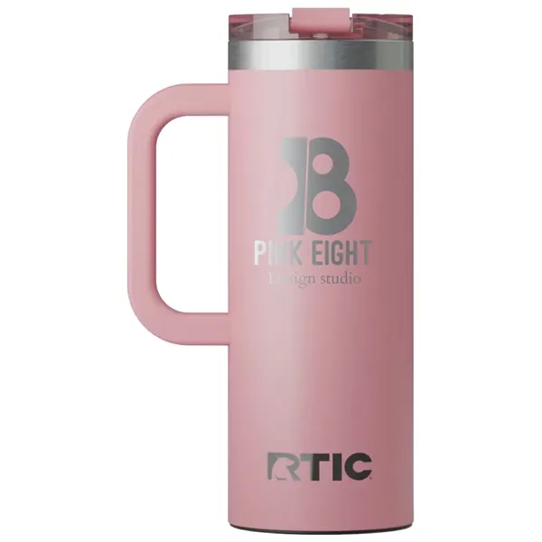 RTIC double-wall stainless steel 20 ounce travel mug with flip-top lid... from ASI 74601 Calico