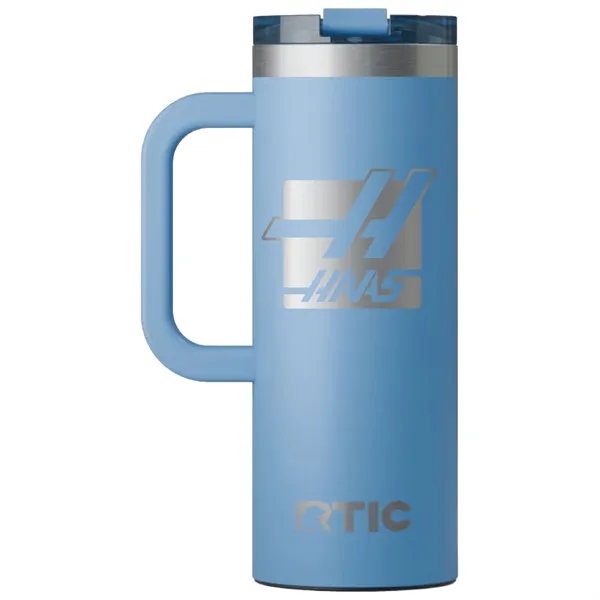 RTIC double-wall stainless steel 20 ounce travel mug with flip-top lid... from ASI 74601 Calico