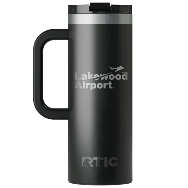 RTIC double-wall stainless steel 20 ounce travel mug with flip-top lid... from ASI 74601 Calico