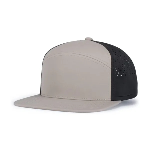 Perforated 6-Panel Arch Cap. Polyester/spandex woven. Perforated side and back panels.... from ASI 37461 Augusta Sportswear / Pacific Headwear