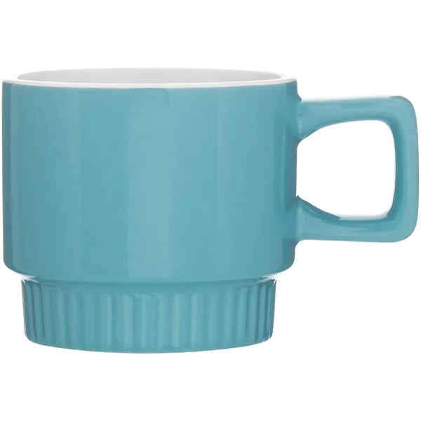 11 oz stackable ceramic mug with glossy colored exterior, glossy white... from ASI 51197 ETS Express, LLC