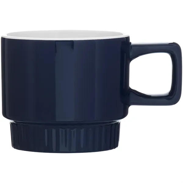 11 oz stackable ceramic mug with glossy colored exterior, glossy white... from ASI 51197 ETS Express, LLC