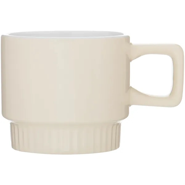 11 oz stackable ceramic mug with glossy colored exterior, glossy white... from ASI 51197 ETS Express, LLC