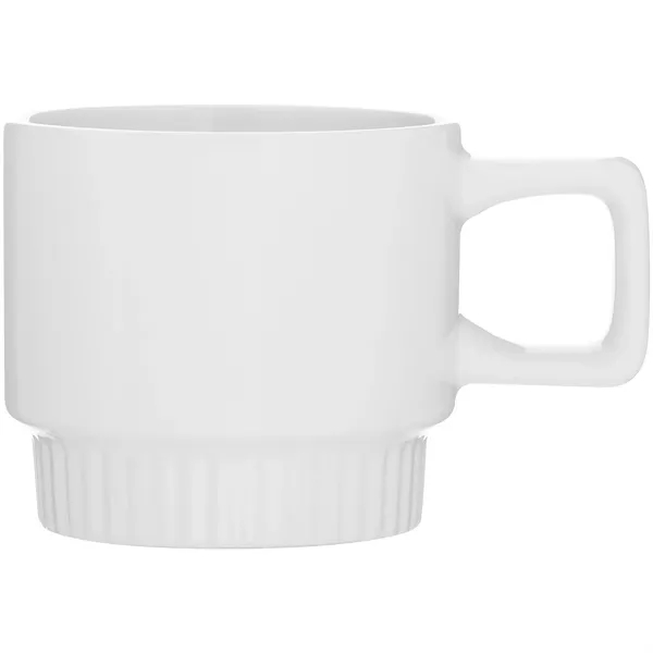 11 oz stackable ceramic mug with glossy colored exterior, glossy white... from ASI 51197 ETS Express, LLC