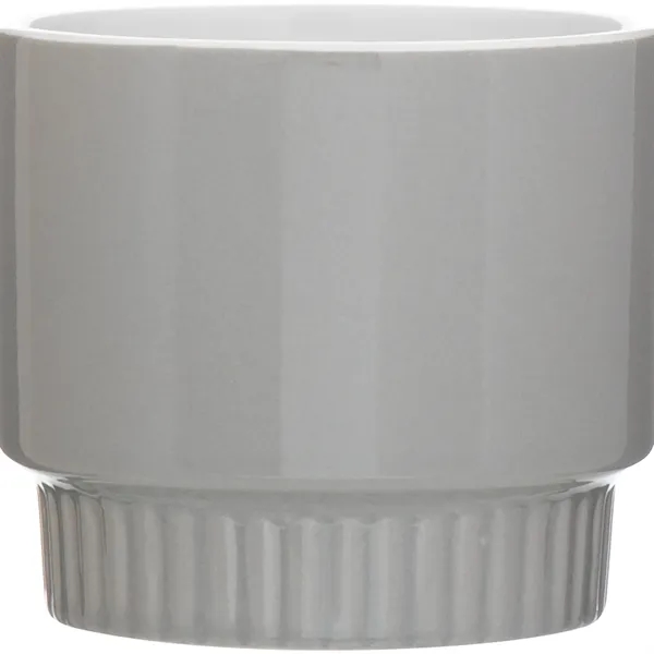 11 oz stackable ceramic mug with glossy colored exterior, glossy white... from ASI 51197 ETS Express, LLC