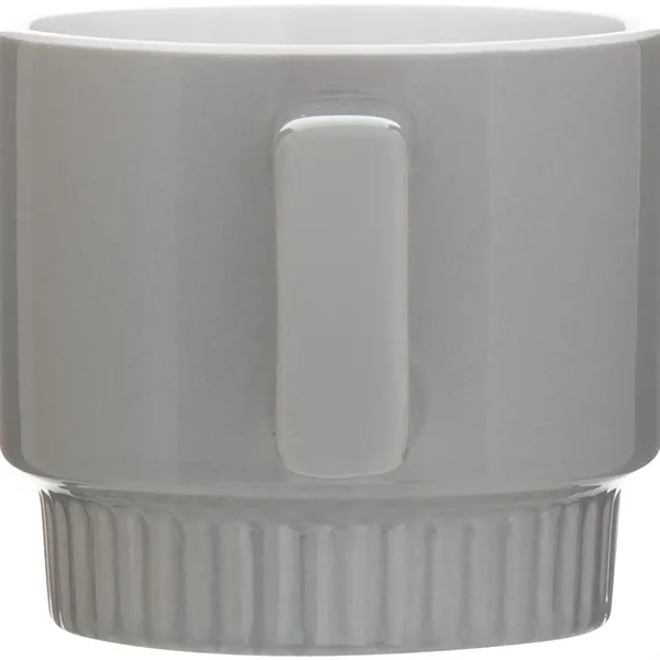 11 oz stackable ceramic mug with glossy colored exterior, glossy white... from ASI 51197 ETS Express, LLC