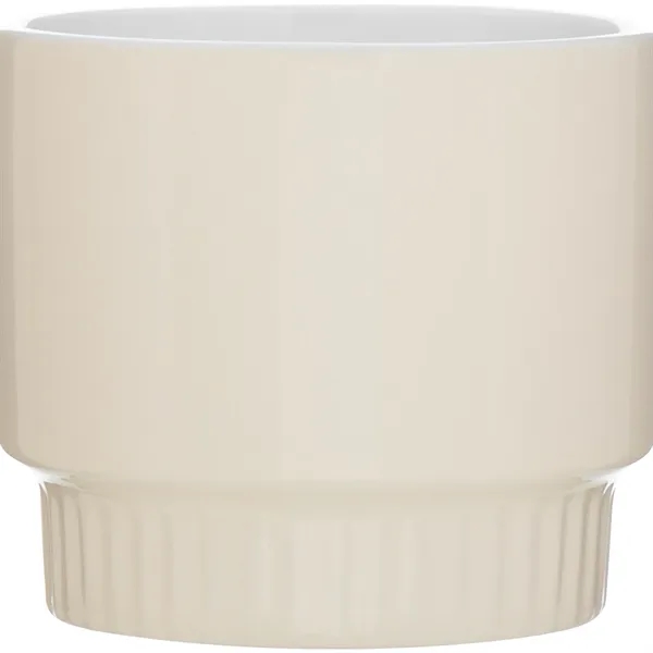 11 oz stackable ceramic mug with glossy colored exterior, glossy white... from ASI 51197 ETS Express, LLC