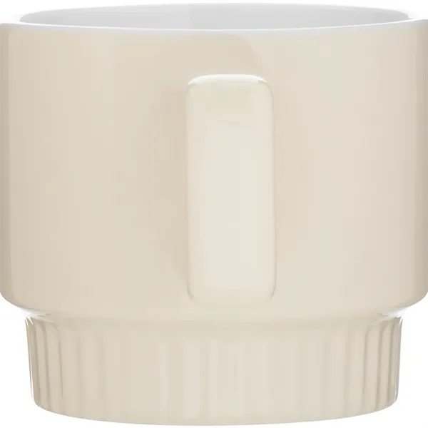 11 oz stackable ceramic mug with glossy colored exterior, glossy white... from ASI 51197 ETS Express, LLC