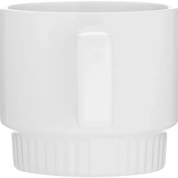11 oz stackable ceramic mug with glossy colored exterior, glossy white... from ASI 51197 ETS Express, LLC