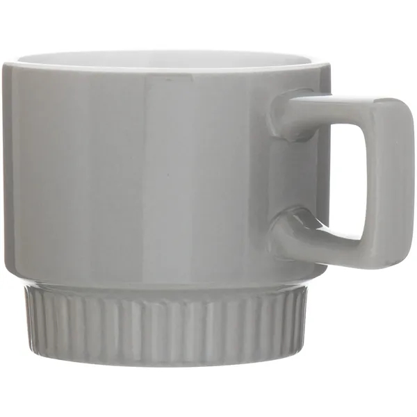 11 oz stackable ceramic mug with glossy colored exterior, glossy white... from ASI 51197 ETS Express, LLC