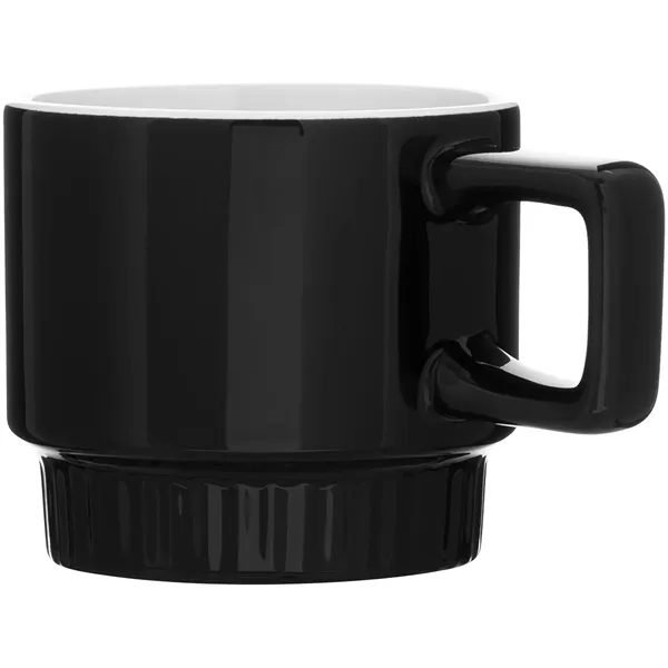 11 oz stackable ceramic mug with glossy colored exterior, glossy white... from ASI 51197 ETS Express, LLC