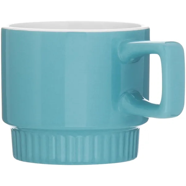 11 oz stackable ceramic mug with glossy colored exterior, glossy white... from ASI 51197 ETS Express, LLC