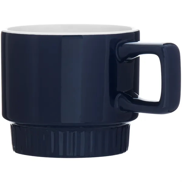 11 oz stackable ceramic mug with glossy colored exterior, glossy white... from ASI 51197 ETS Express, LLC