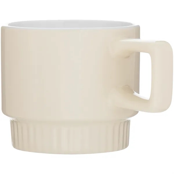 11 oz stackable ceramic mug with glossy colored exterior, glossy white... from ASI 51197 ETS Express, LLC