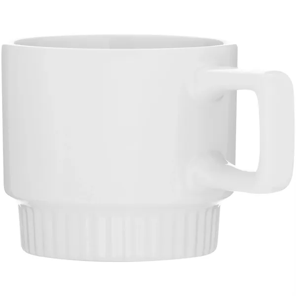 11 oz stackable ceramic mug with glossy colored exterior, glossy white... from ASI 51197 ETS Express, LLC