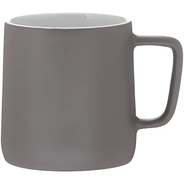 12 oz ceramic mug with a matte colored exterior and glossy... from ASI 51197 ETS Express, LLC