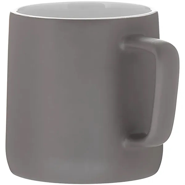 12 oz ceramic mug with a matte colored exterior and glossy... from ASI 51197 ETS Express, LLC